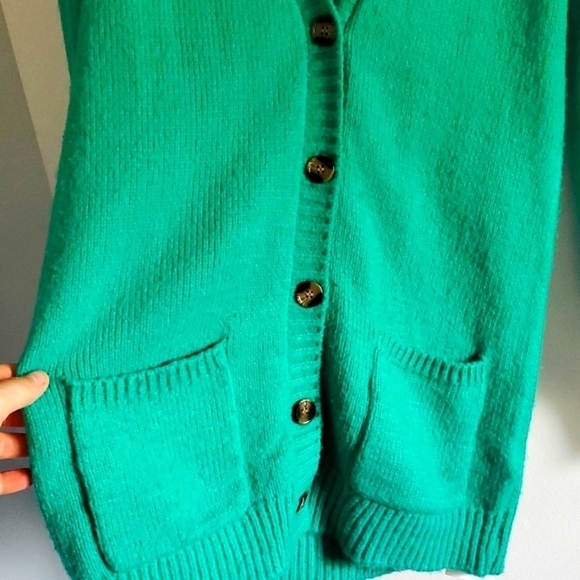 For Love and Lemons Green Knit cardigan sweater with hood size xs - Picture 8 of 11